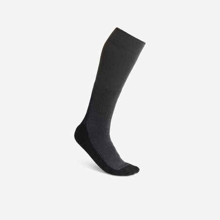 Adult Horse Riding Socks 500 Warm - Grey/Black