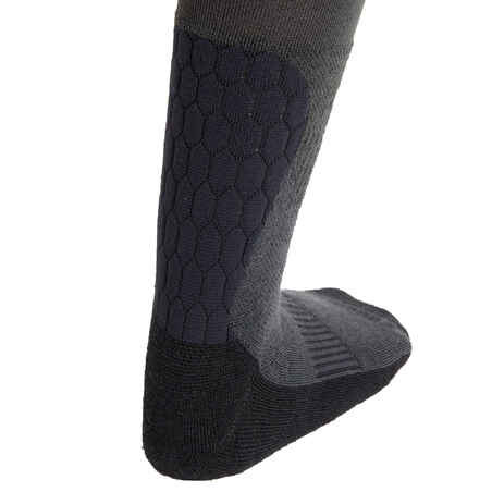 Adult Warm Horse Riding Socks 500 Warm - Grey/Black