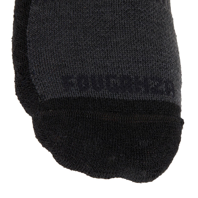 Winter-Reitsocken 500 warm Damen/Herren grau/schwarz