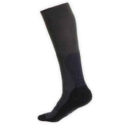 Adult Warm Horse Riding Socks 500 Warm - Grey/Black