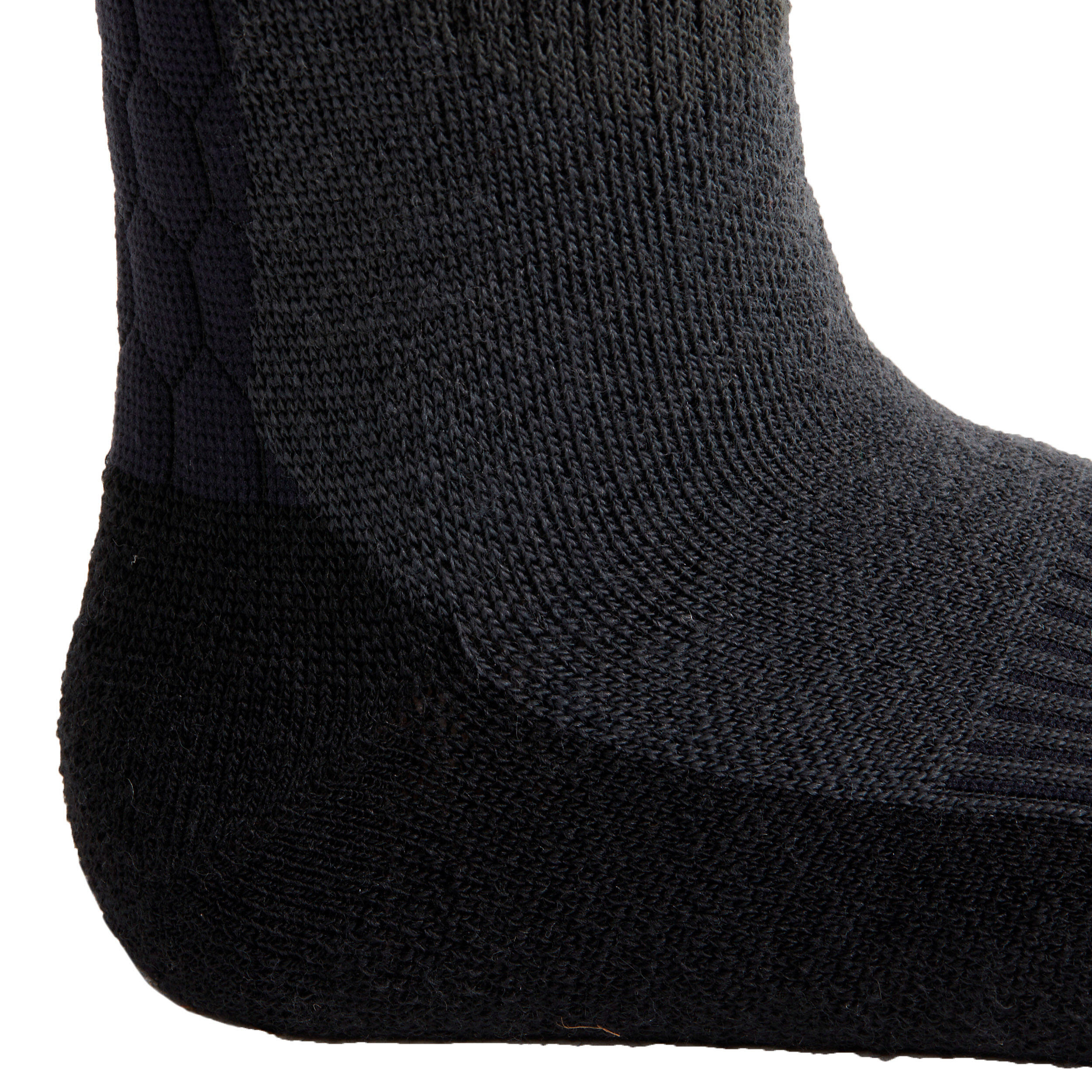 Adult Warm Horse Riding Socks 500 Warm - Grey/Black - FOUGANZA