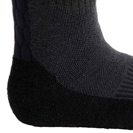 Adult Warm Horse Riding Socks 500 Warm - Grey/Black