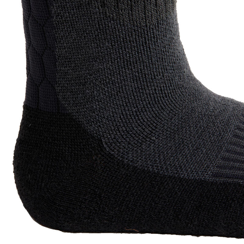 Chaussettes chaudes équitation adulte 500 WARM gris et noir