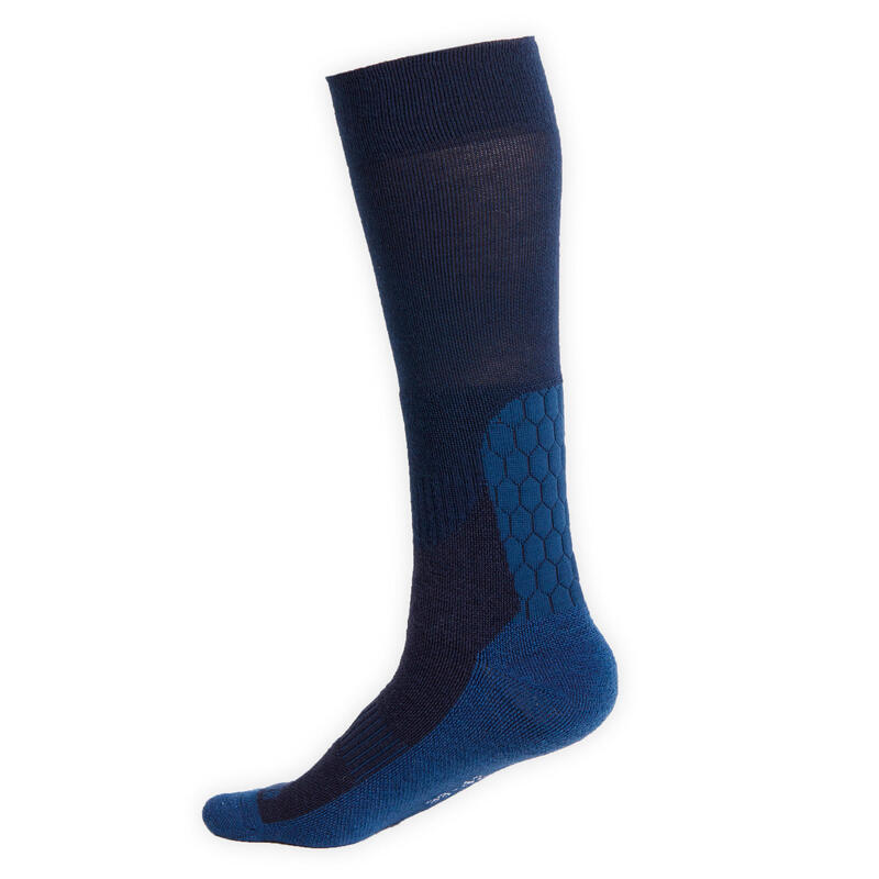 Winter-Reitsocken 500 warm Damen/Herren marineblau/dunkelblau