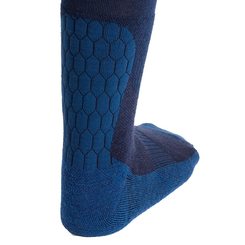 Calze equitazione adulto 500 WARM blu