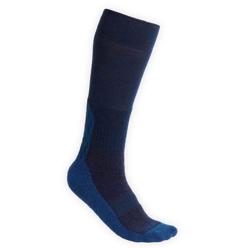 Winter-Reitsocken 500 warm Damen/Herren marineblau/dunkelblau