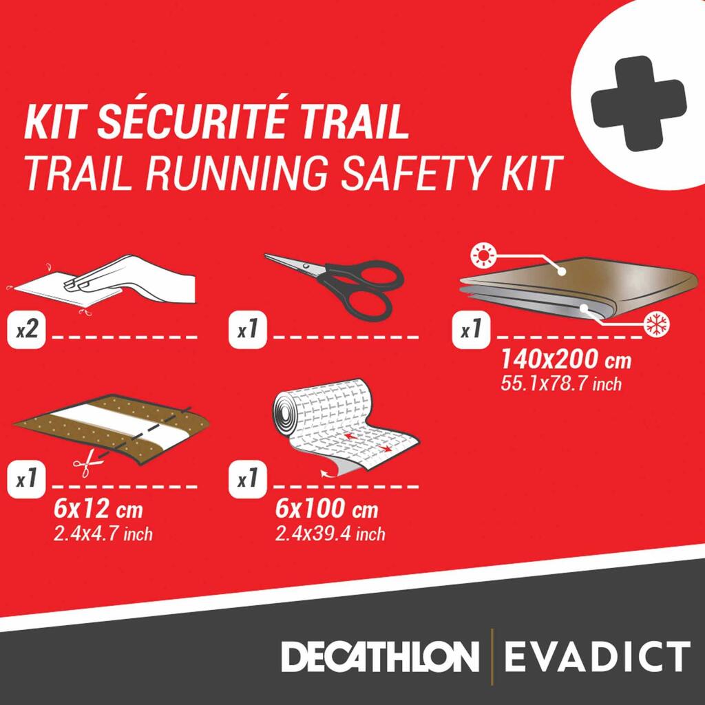 Trail Running Medical Safety Kit - Survival Blanket - First Aid