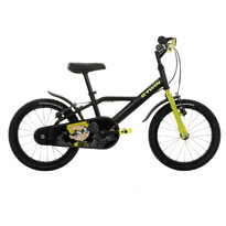 Велосипед прогулочный 16 дюймов для детей 4-6 лет черно-желтый HEROBOY 500 Btwin