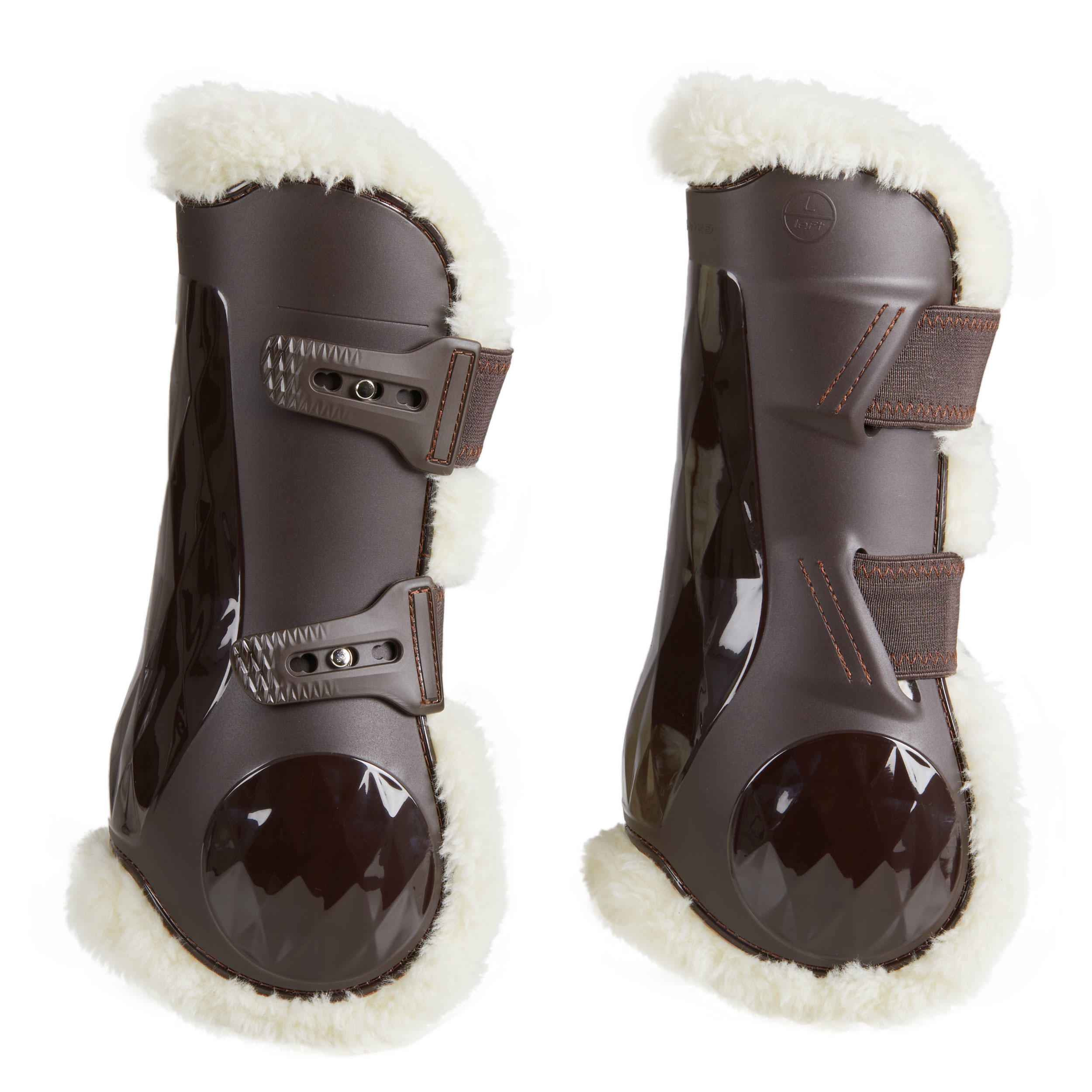 brown brushing boots