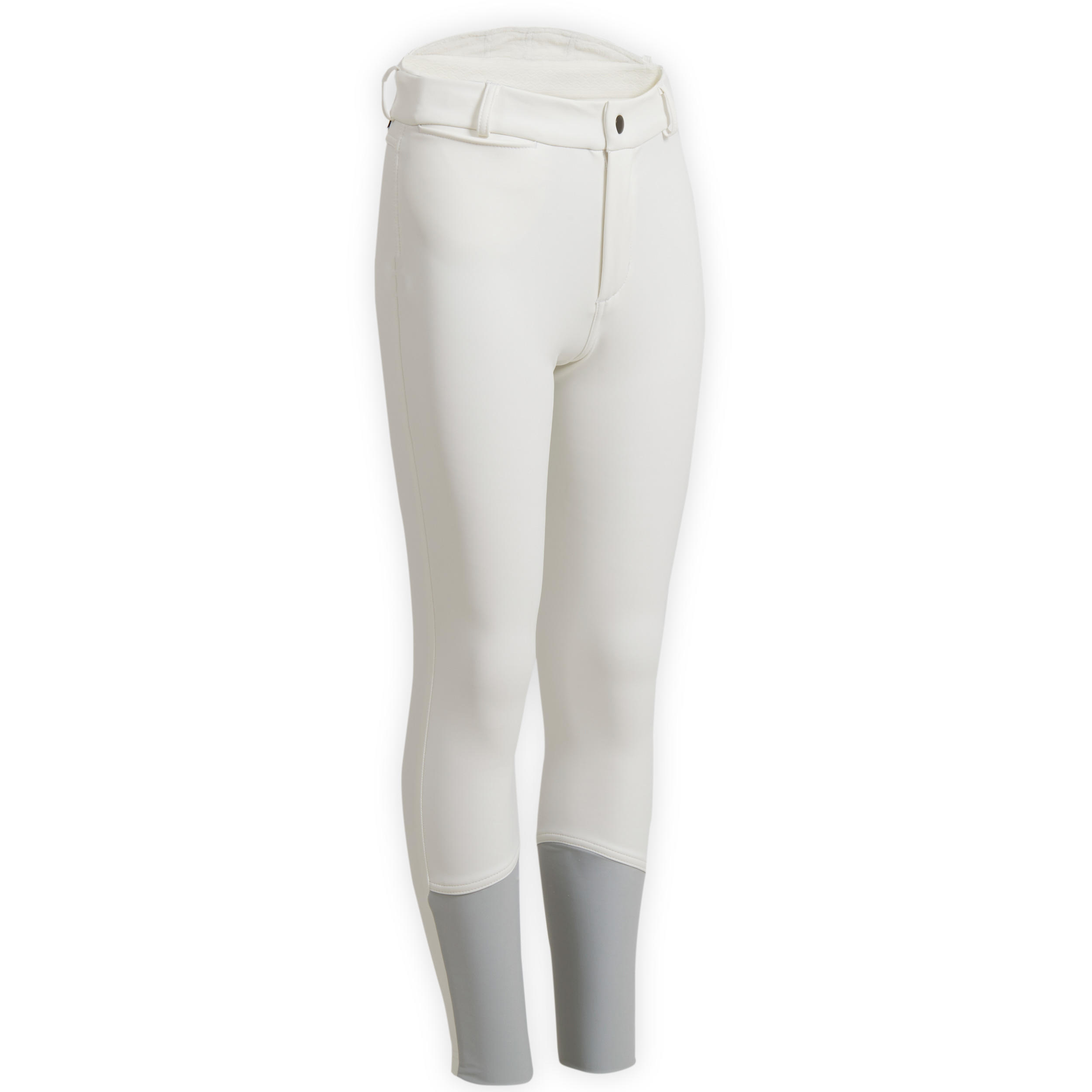 Pantal n Competici n Equitaci n 500 Kipwarm Ni os Blanco C lido Perlante