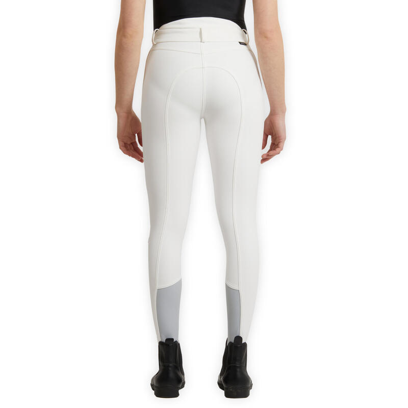 Pantalon de concours équitation kipwarm chaud et déperlant Enfant - 500 blanc