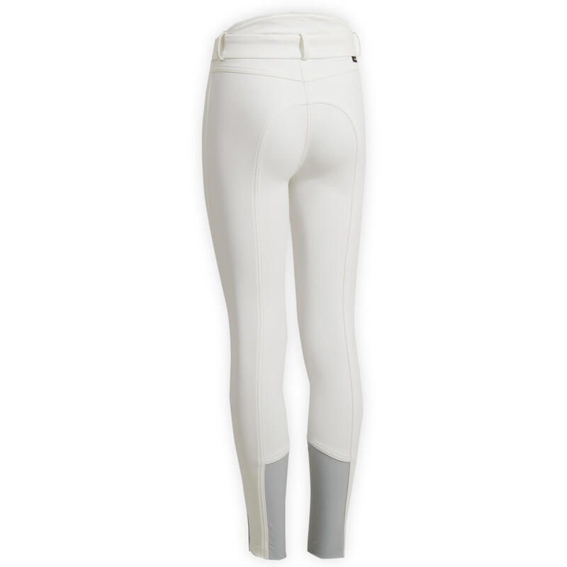 Pantalon de concours équitation kipwarm chaud et déperlant Enfant - 500 blanc