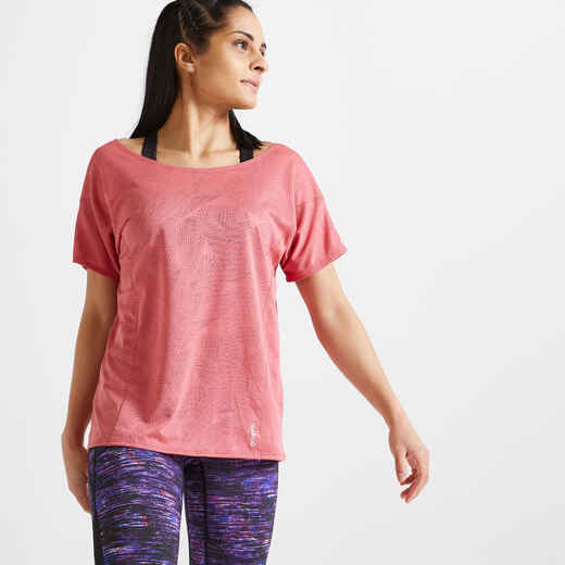 
      T-shirt ample Fitness rose
  