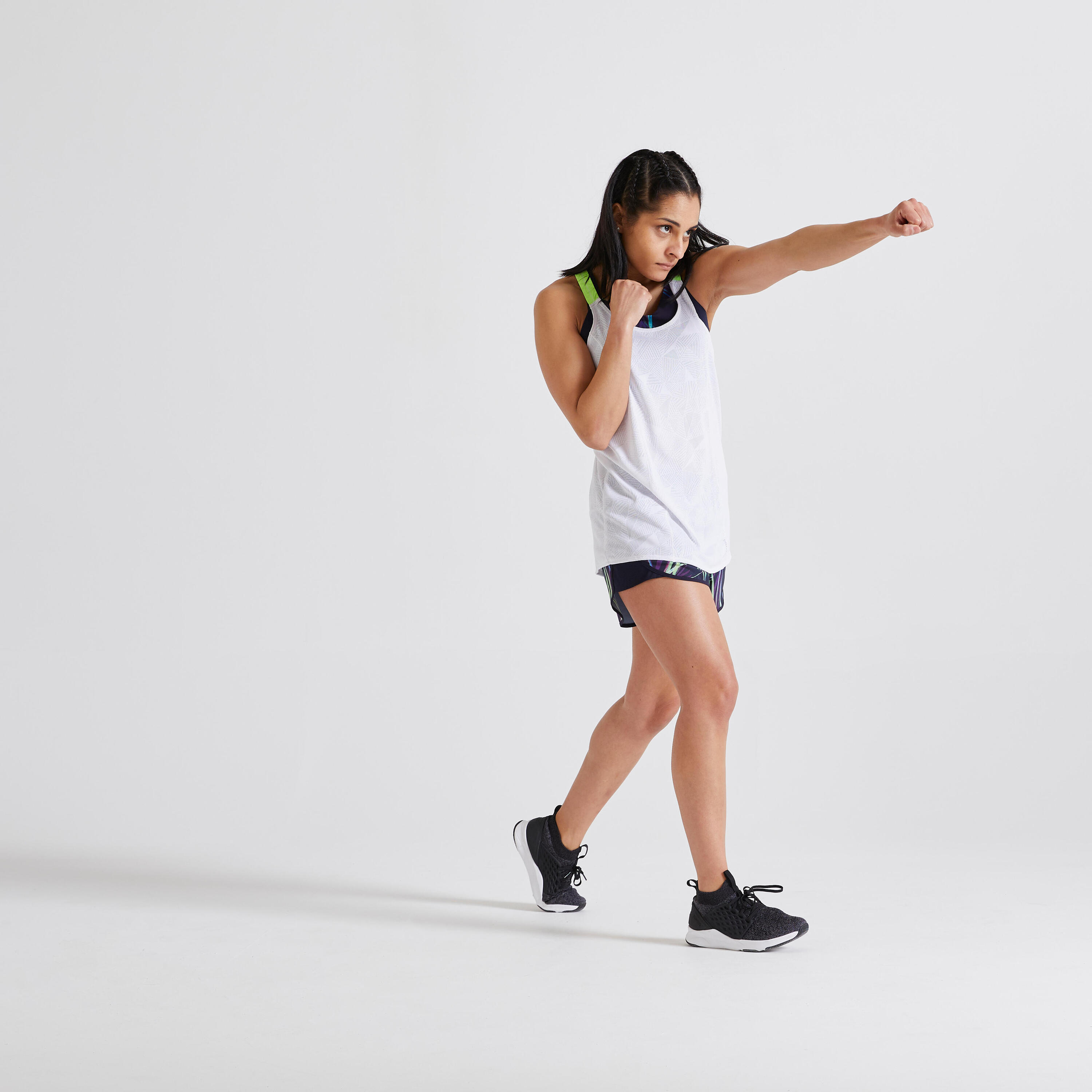 Thin Straps Fitness Tank Top - White 2/6