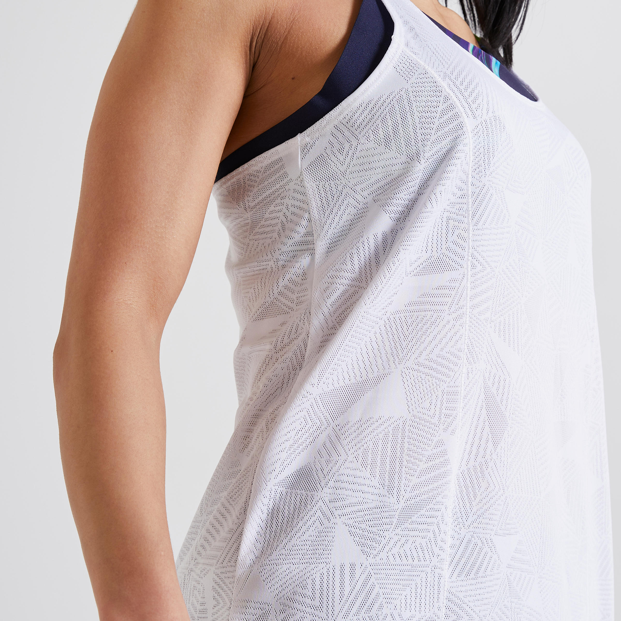 Thin Straps Fitness Tank Top - White 5/6