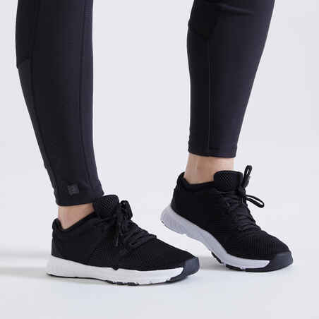 Γυναικεία παπούτσια Fitness 100 - Μαύρο
