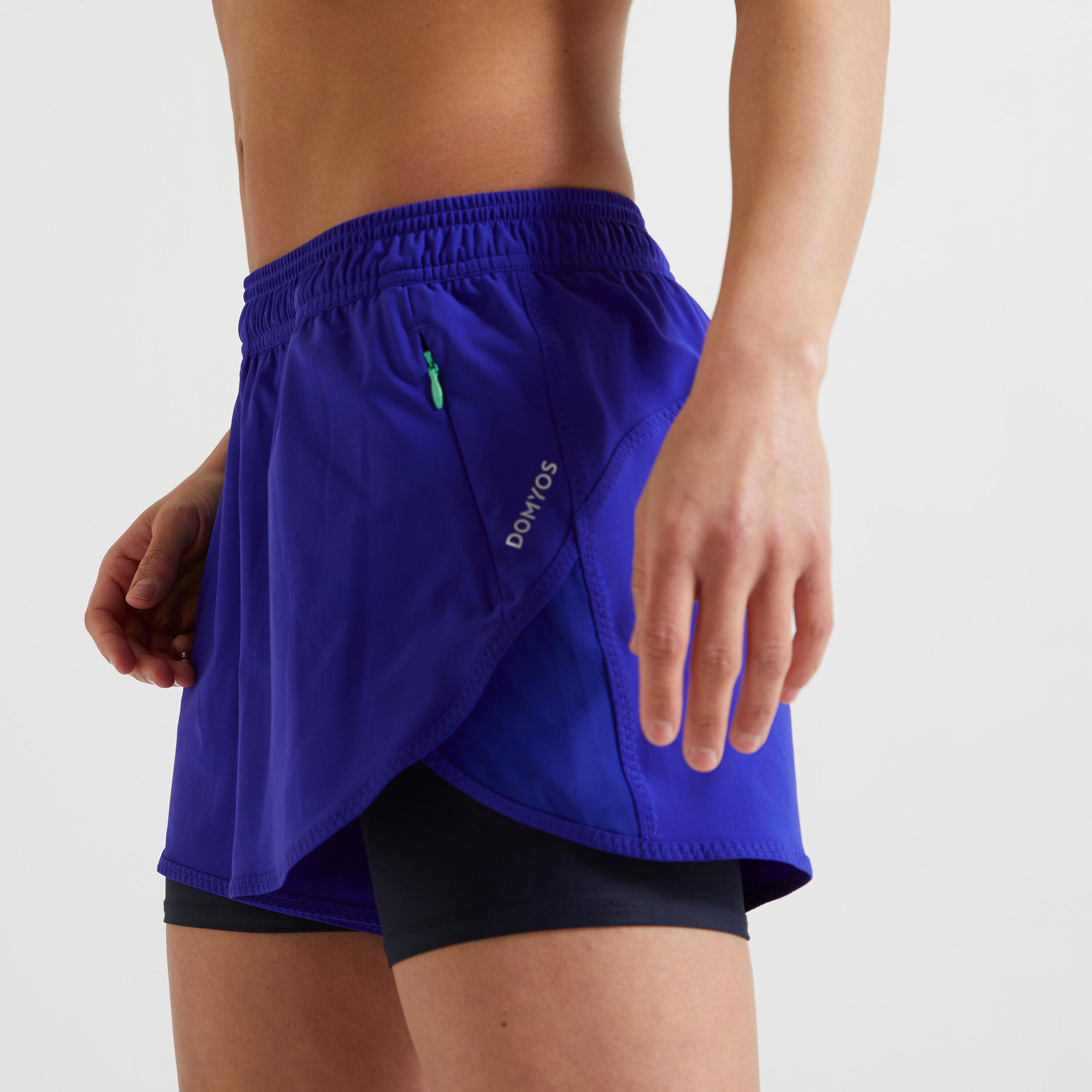 2-in-1 Anti-Chafing Fitness Shorts - Blue 3/5