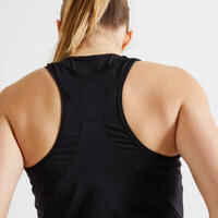 Long Fitness Tank Top - Black