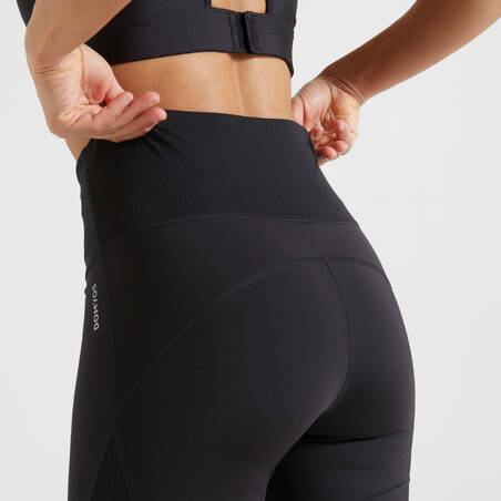 Celana Pendek Fitness Kardio High Waist - Hitam