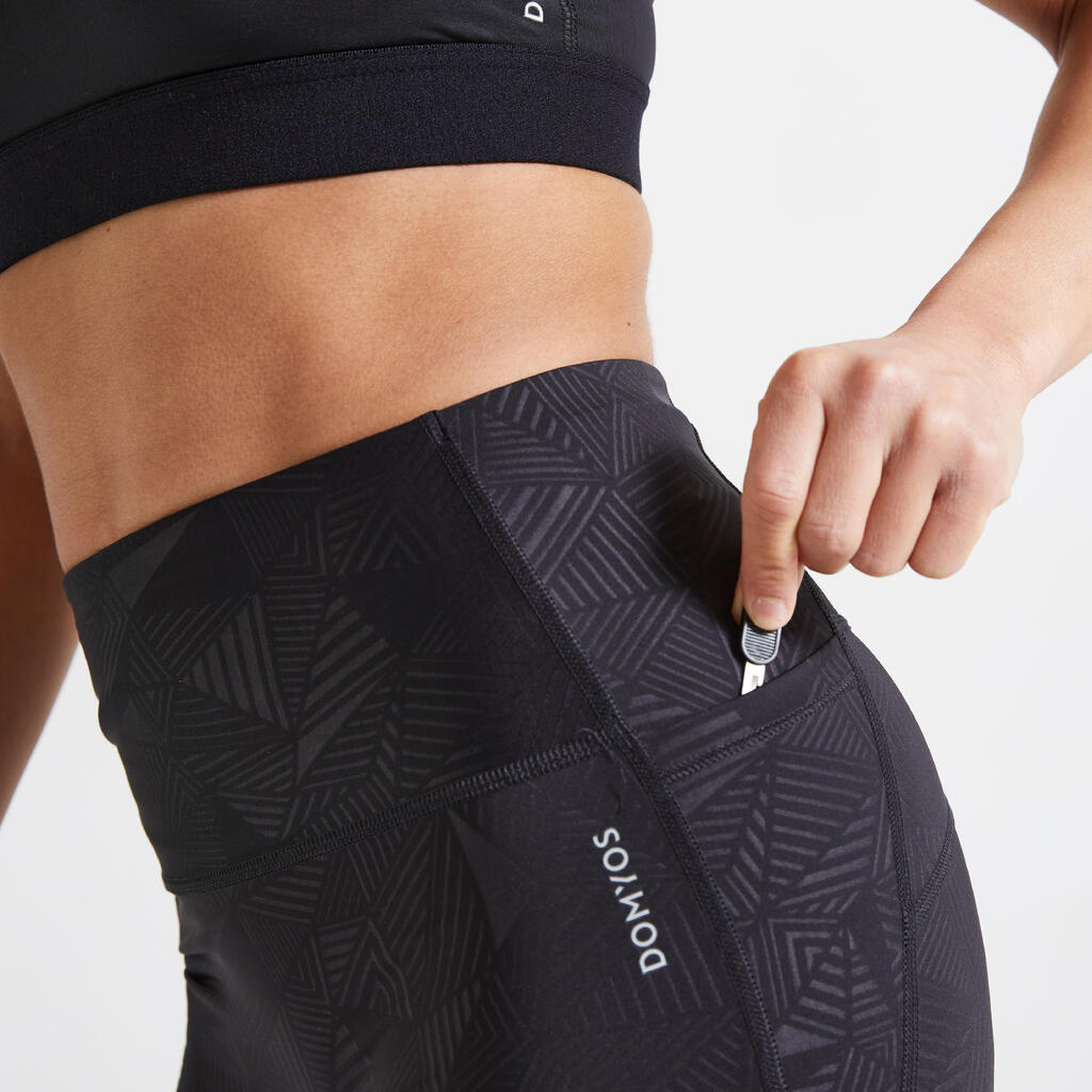 Fitness Short Shaping High-Waist Leggings - Black