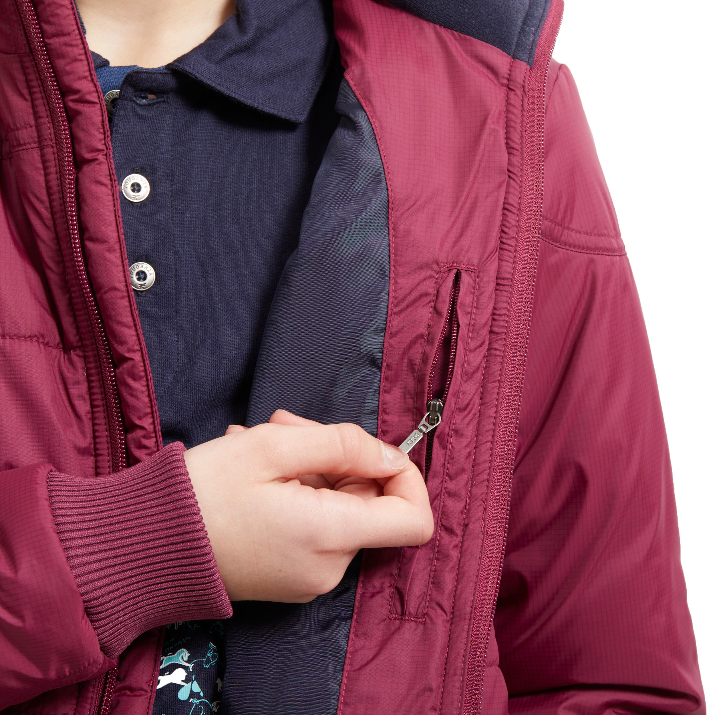 Kids' Horse Riding Padded Jacket 500 Warm - Plum 8/10