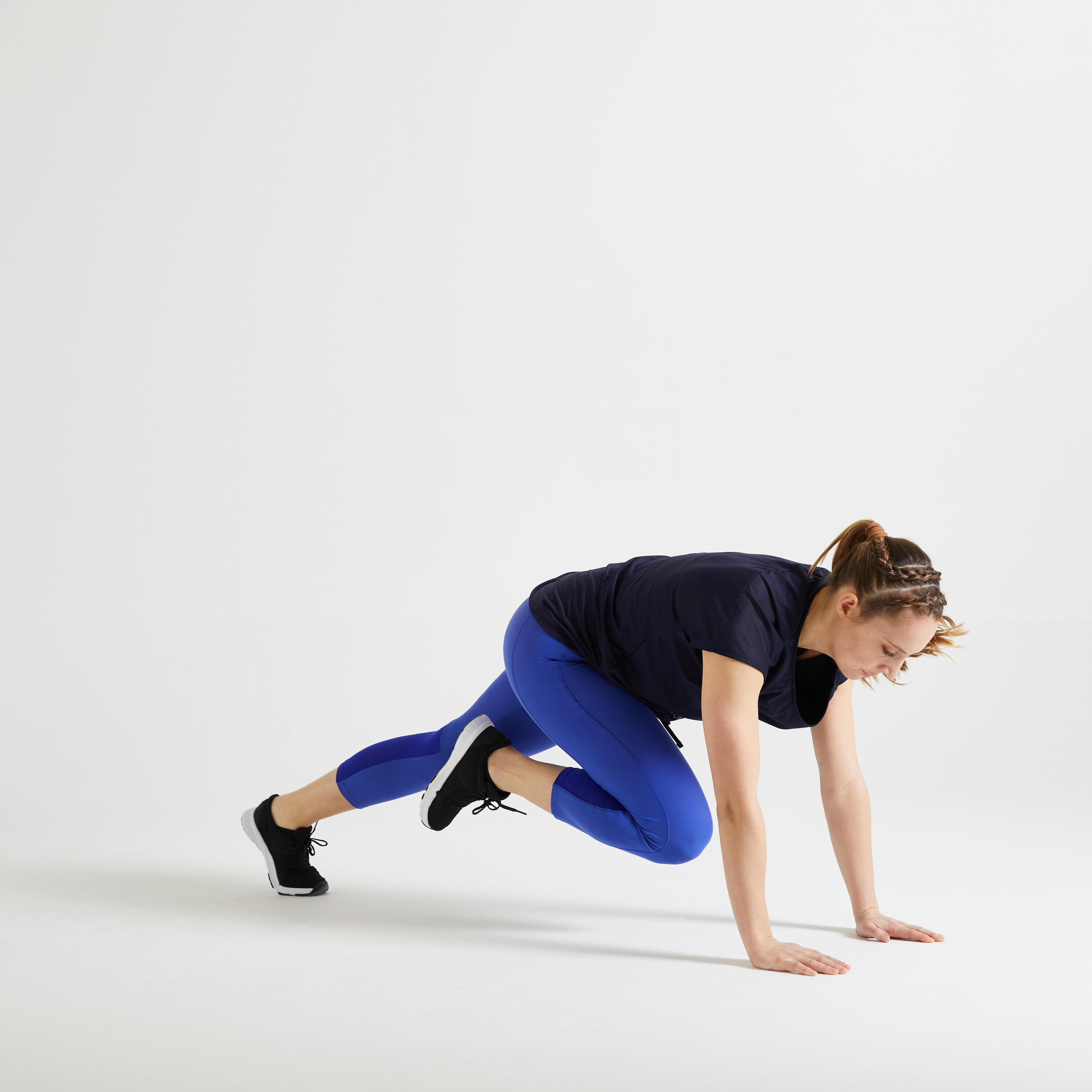 Fitness Short Leggings with Phone Pocket - Blue 2/5