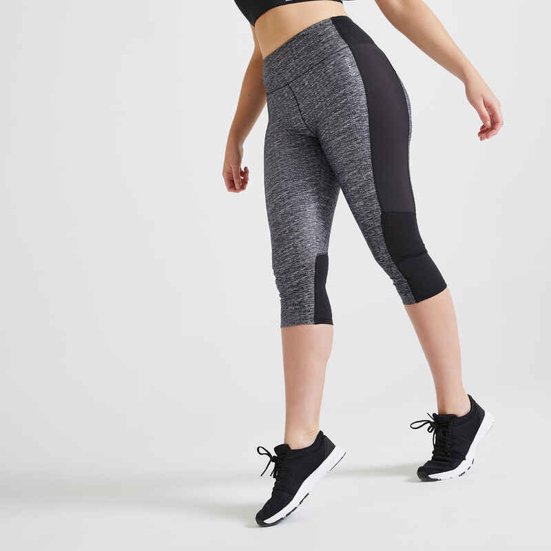 3/4-Leggings hoher Bund Fitness 3/4-Leggings hoher Bund Fitness
