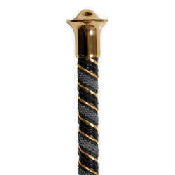 Horse Riding Dressage Crop 120 cm - Black/Gold