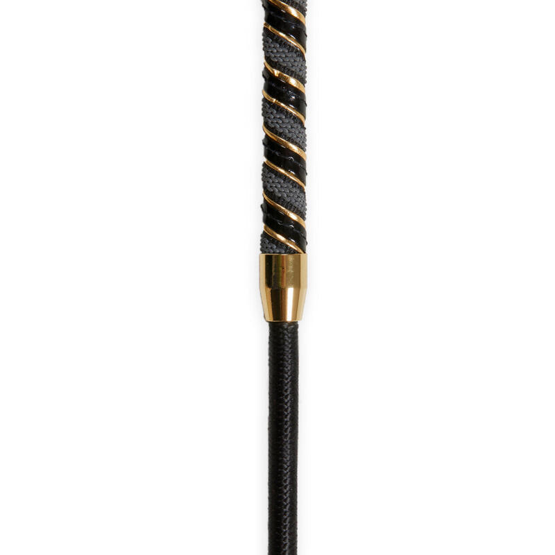 Dressuurzweep ruitersport 120 cm zwart en goud