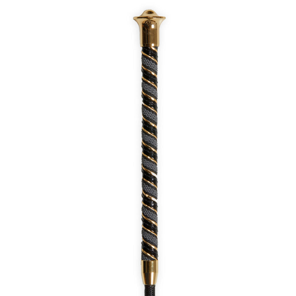 Horse Riding Dressage Crop 120 cm - Black/Gold