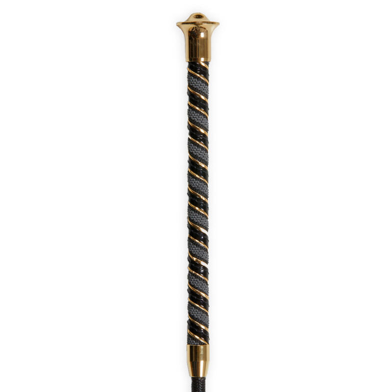 Stick de Dressage Equitação 120 cm Preto/Dourado