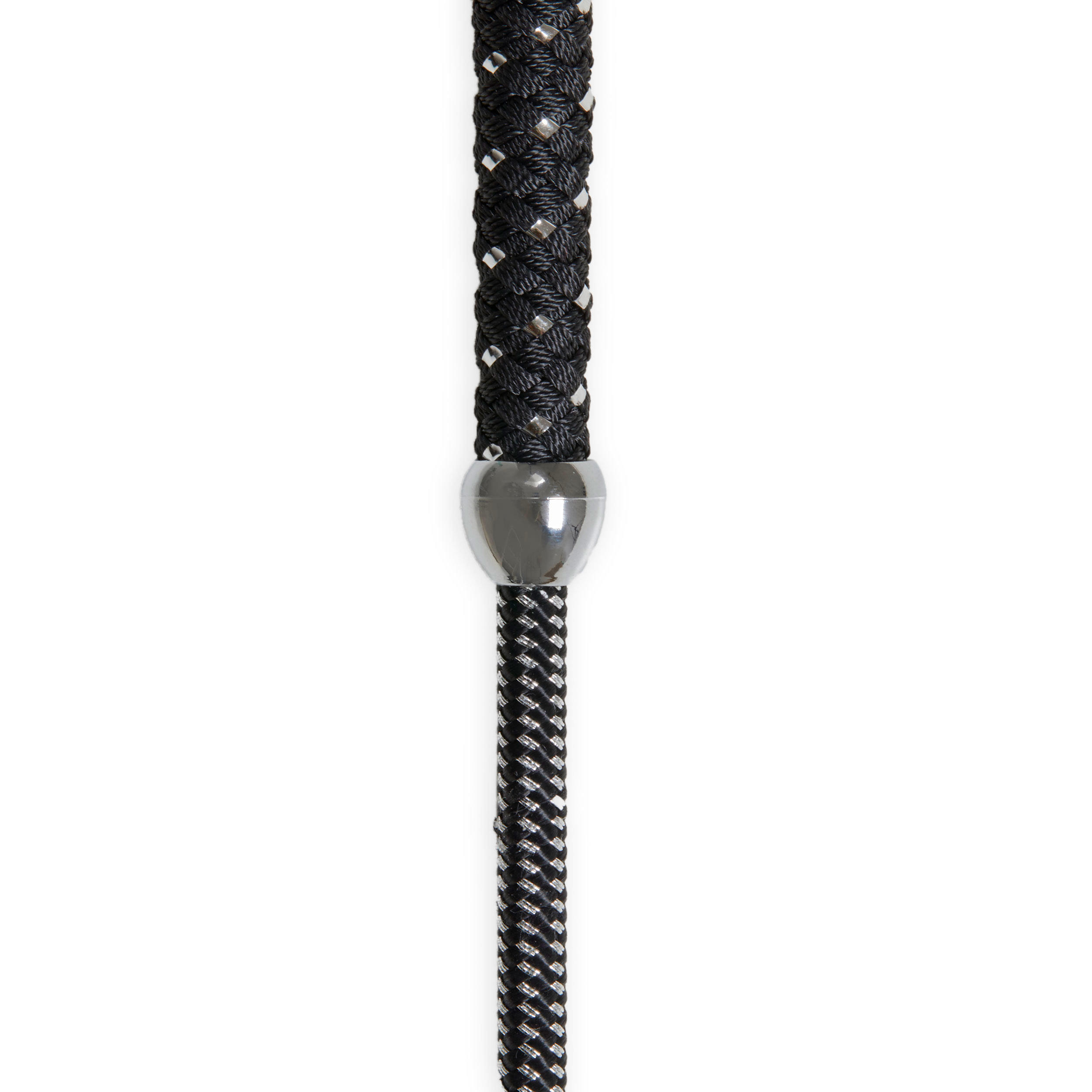 Horse Riding Dressage Crop 110 cm - Black/Silver 4/5