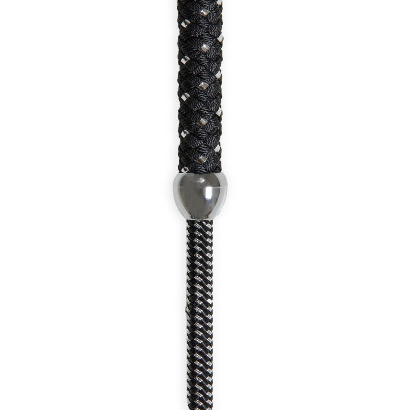 Dressuurstok ruitersport 110 cm zwart en zilver