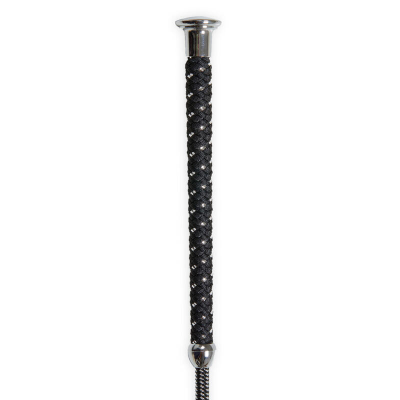 Fusta Equitación Doma Negro Plateado 110 cm