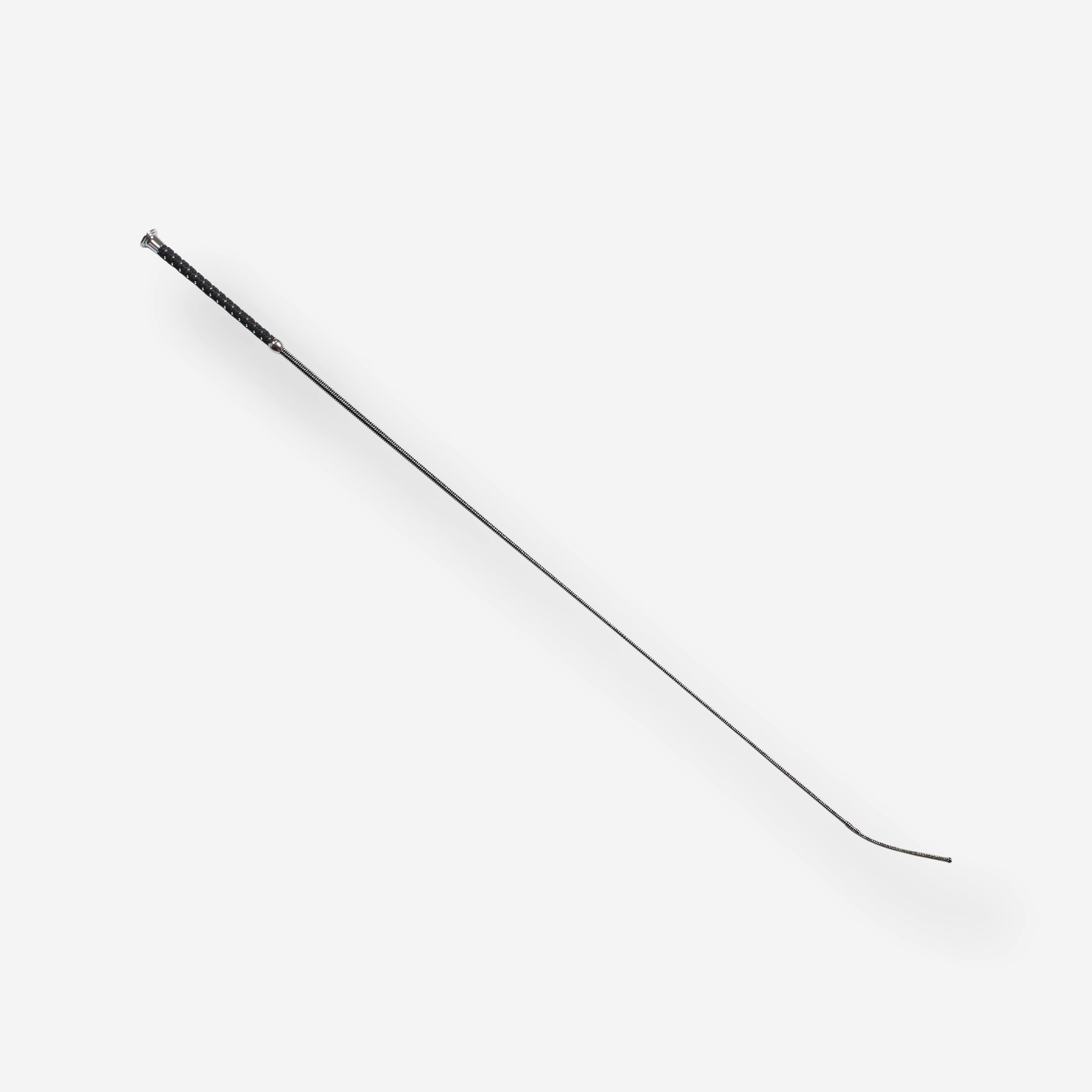 Horse Riding Dressage Crop 110 cm - Black/Silver 1/5