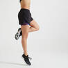 กางเกงขาสั้นผู้หญิงสำหรับใส่ออกกำลังกายคาร์ดิโอรุ่น 520 (สีดำ)