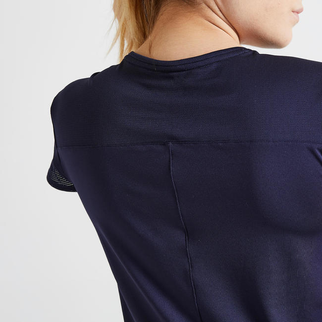 CloseFitting Fitness TShirt Printed Navy Blue