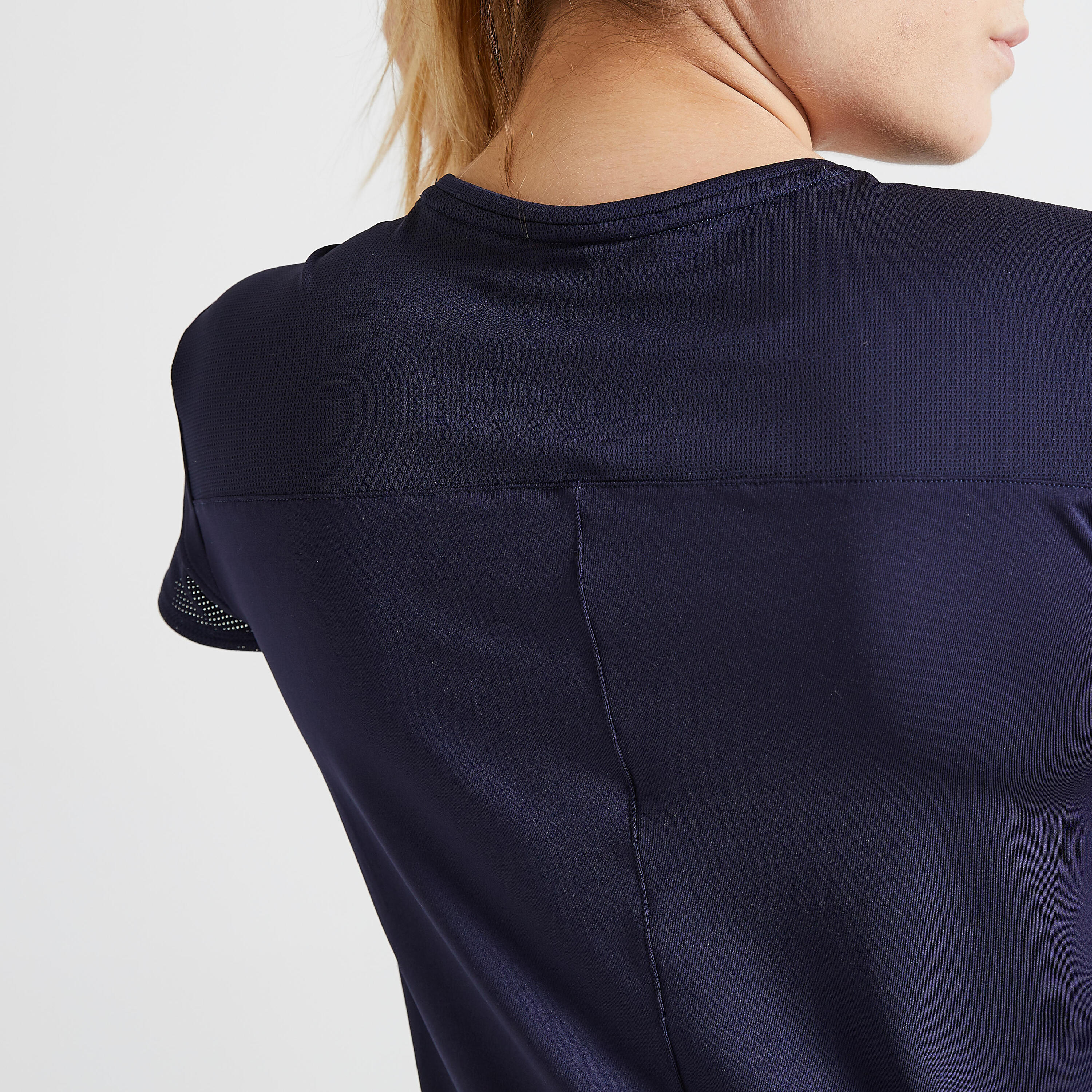 Close-Fitting Fitness T-Shirt - Printed Navy Blue 5/6