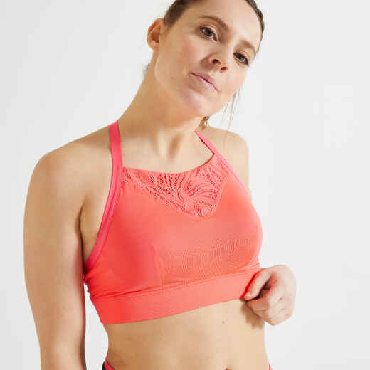 
      Women's Fitness Cardio Training Sports Bra 120 - Pink
  