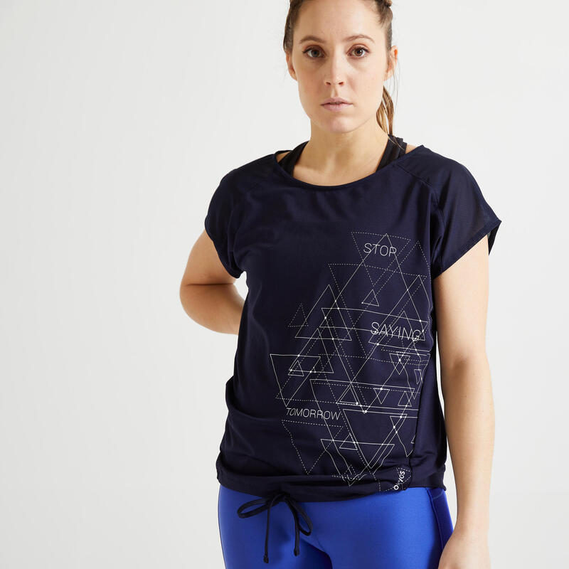 Loose Fitness T-Shirt - Navy Blue