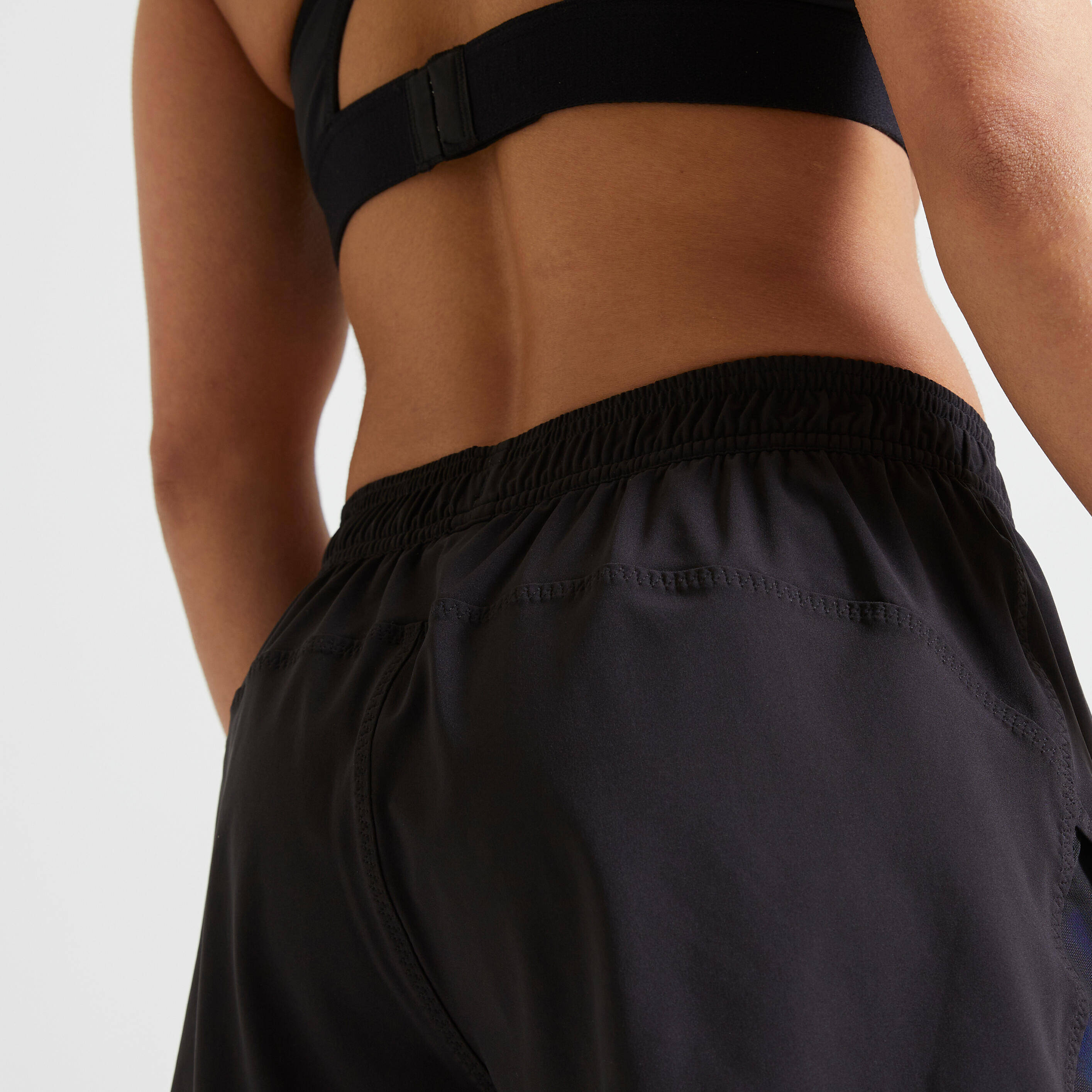 2-in-1 Anti-Chafing Fitness Shorts - Black -  5
