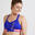 Brassière fitness cardio training femme bleu et rose 500
