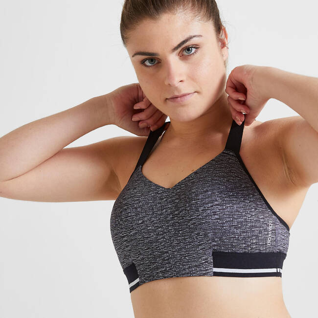 Buy Women'S Medium Support Fitness Sports Bra - Grey Online