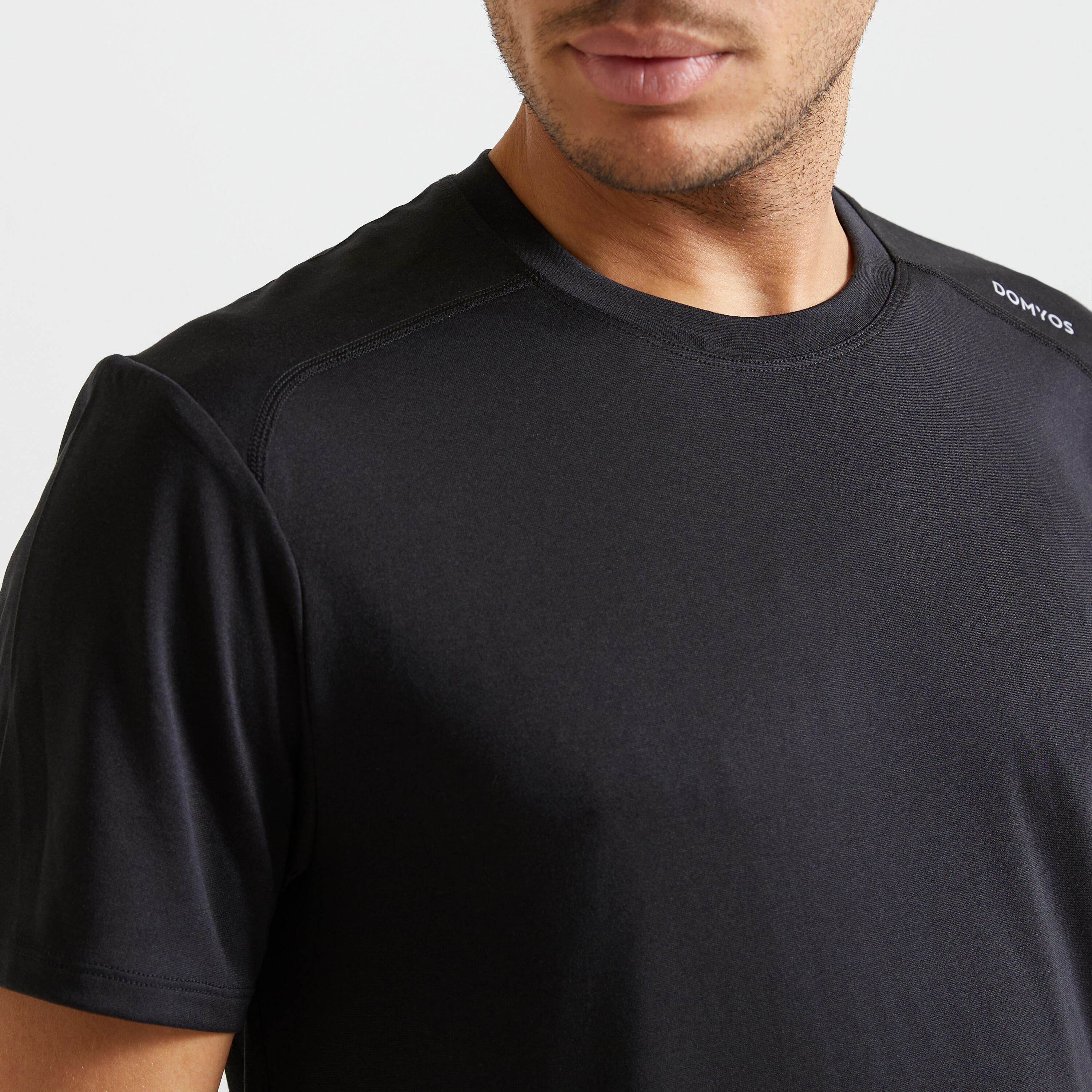 Men's Breathable Essential Fitness Crew Neck T-shirt - Black 3/5