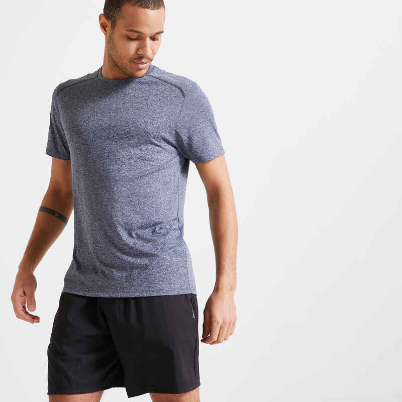 Seamless Fitness Training T-Shirt - Mottled Grey