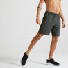 Men's Recycled Polyester Gym Shorts with Zip Pockets - Plain Khaki