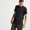 Men Gym T Shirt Polyester 100 Solid Black