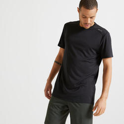 T-shirt de fitness essentiel respirant col rond homme - noir - Maroc, achat  en ligne