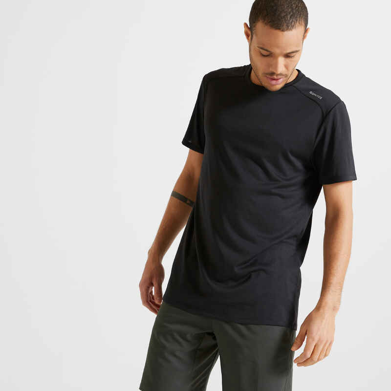 Men's Breathable Essential Fitness Crew Neck T-shirt - Black Men's Breathable Essential Fitness Crew Neck T-shirt - Black