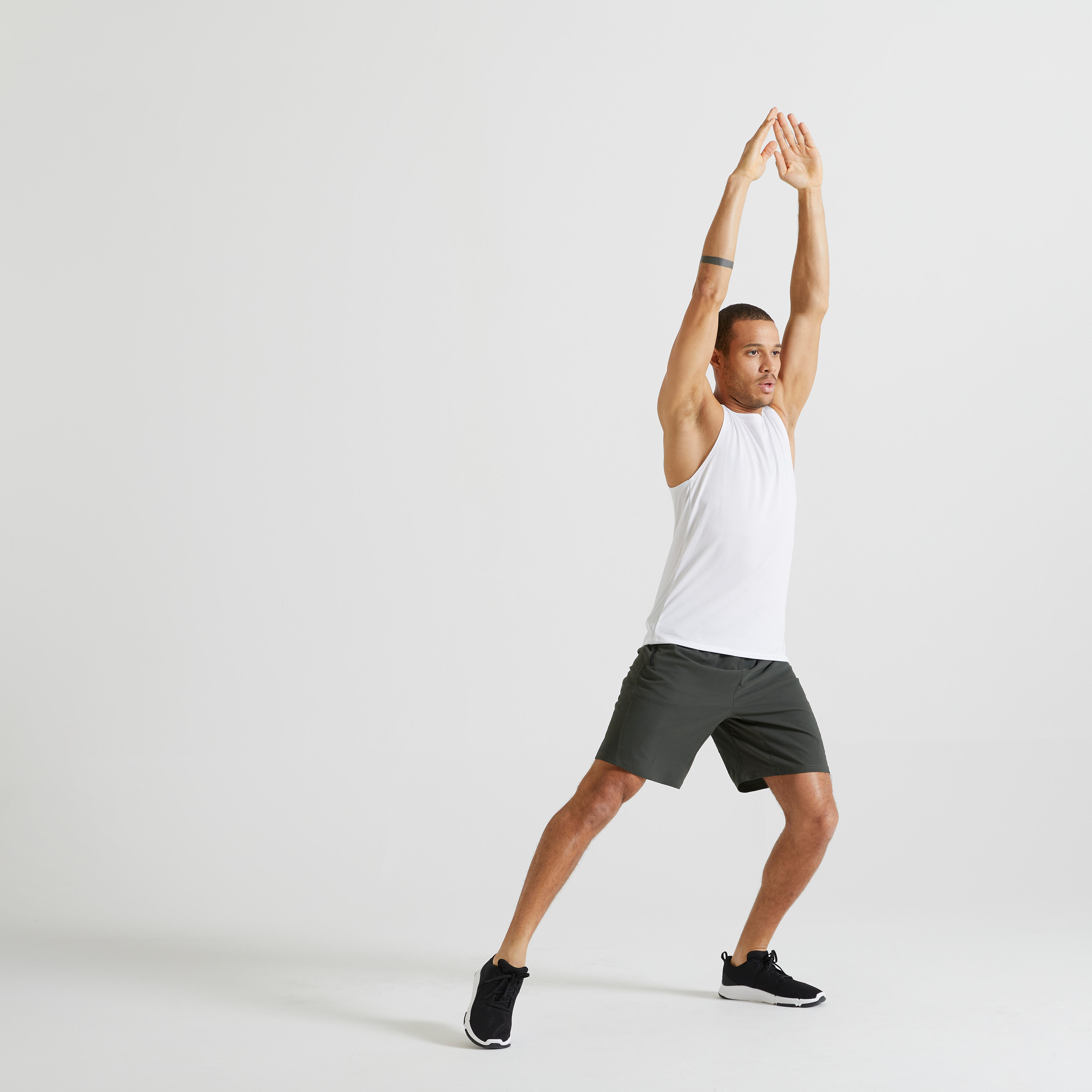 Domyos Tank-Shirt Fitness Essential Rundhalsausschnitt Herren weiss | 03608419000238 Domyos Tank-Shirt Fitness Essential Rundhalsausschnitt Herren weiss | 03608419000238